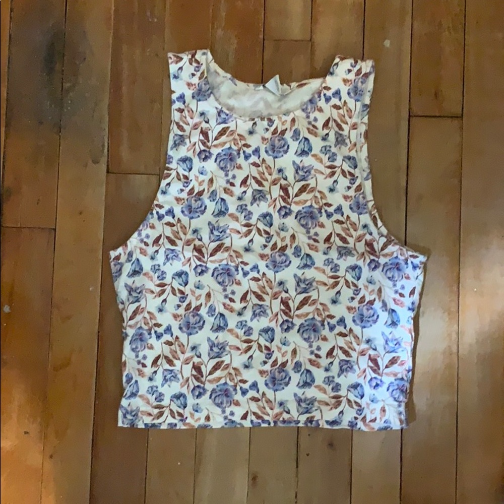 Forever 21 floral cropped top